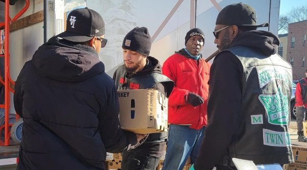 Motorcycle Clubs Unite To Feed Thousands This Holiday Season